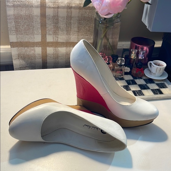 Michael Antonio White and Pink Wedge Shoes - Picture 8 of 13